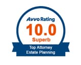 Avvo Rating 10.0 Superb Top Attorney Estate Planning